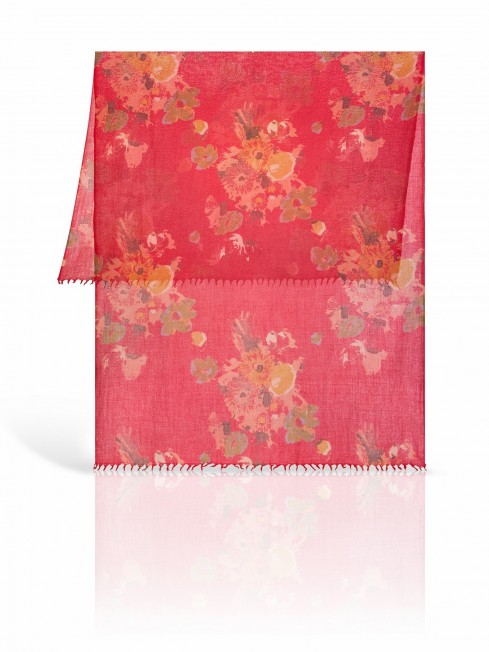 Палантин Женский W-BRUSH.FLOWER/MAROON